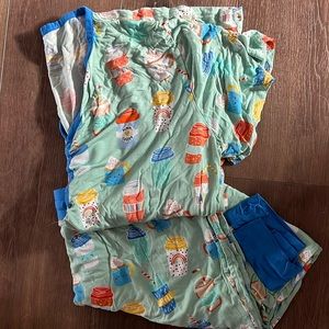Little Sleepies Coffee Short Sleeve Too and Jogger Bottom size Large